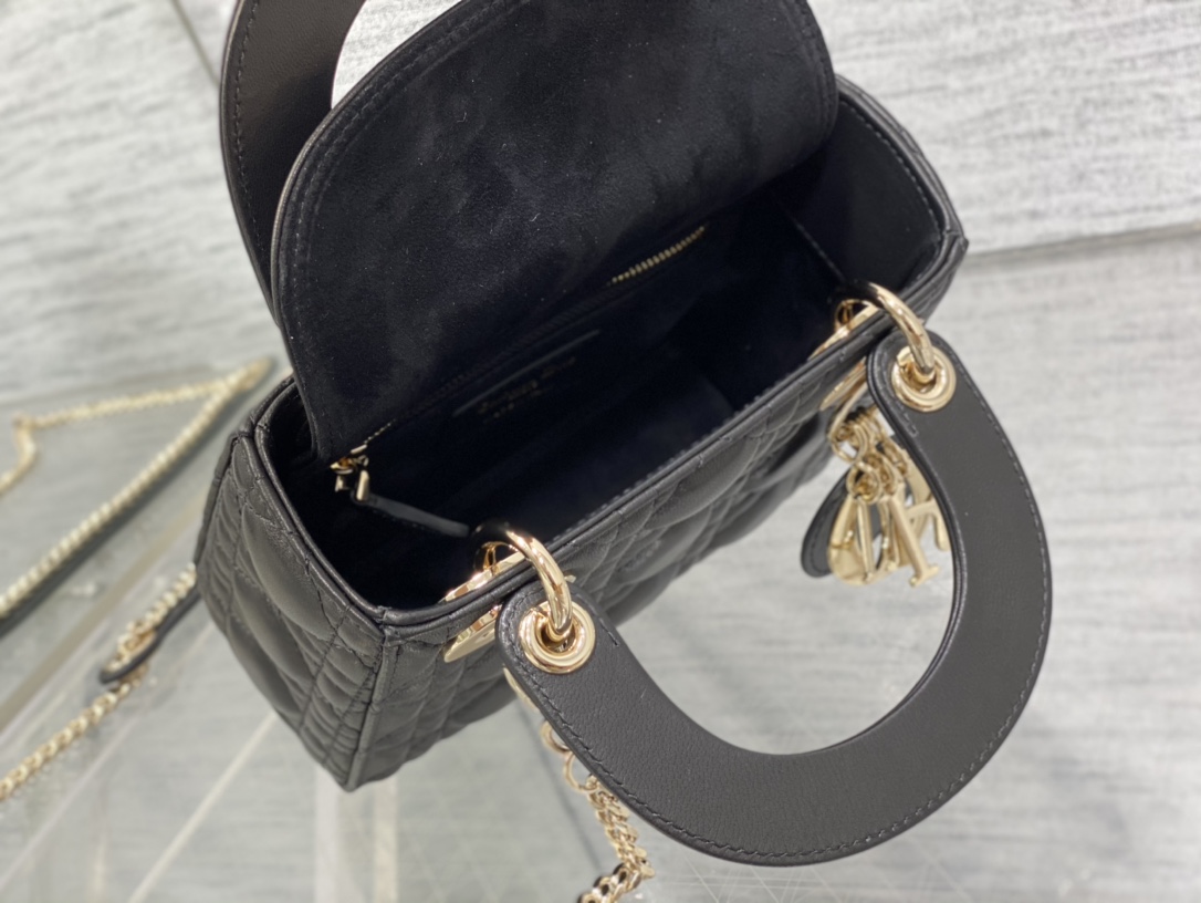 Mini Lady Dior Bag Black Cannage Lambskin